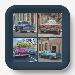 Havana CUBA Cars Paper Plates