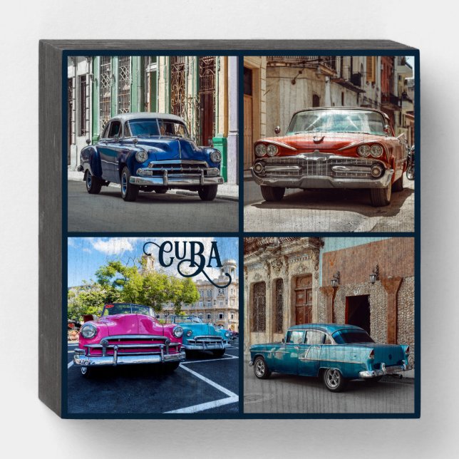 Havana CUBA Cars Wooden Box Sign (Front Horizontal)