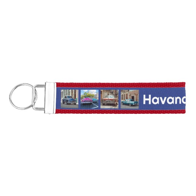 Havana CUBA Cars Wrist Keychain (Keys on Left)
