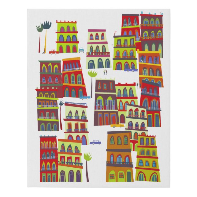 Havana Cuba Faux Canvas Print (Front)