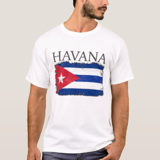 Havana Cuba Flag Capital Cuba Havana Tourist Cuba T-Shirt