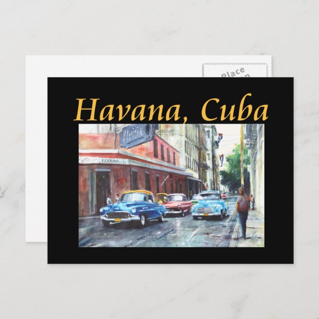 Havana Cuba Floridita Art Postcard (Front/Back)