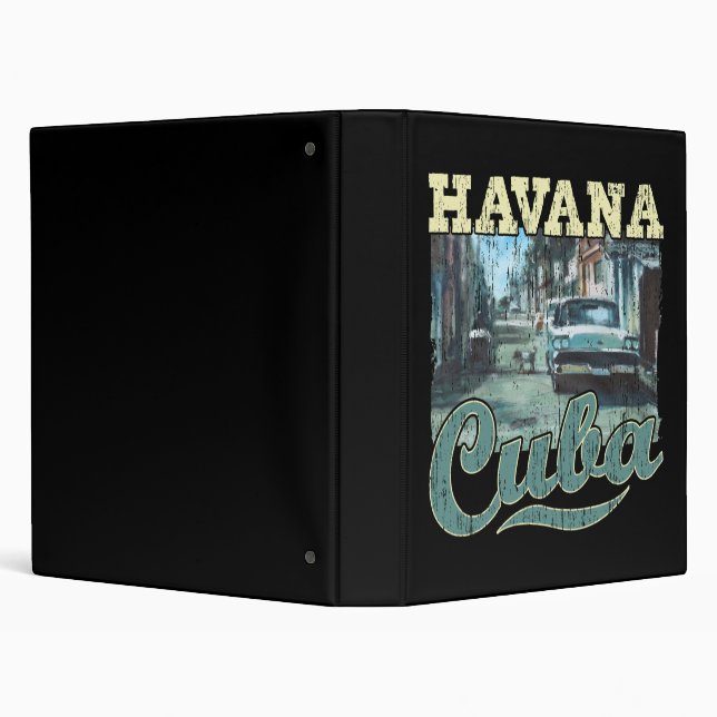 Havana Cuba Graffiti Street Art - Love Habana 3 Ring Binder (Background)