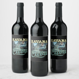 Havana Cuba Graffiti Street Art - Love Habana Wine Label