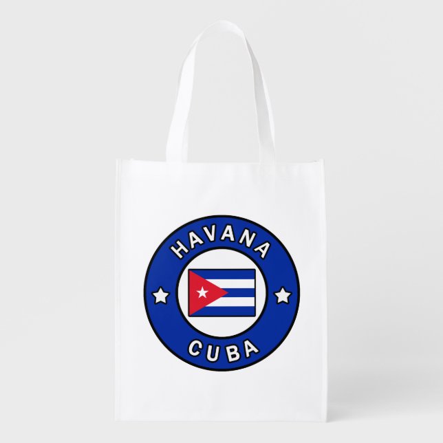 Havana Cuba Grocery Bag (Front)