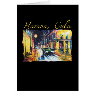 Havana Cuba - Habana Vieja Night Scene Cards