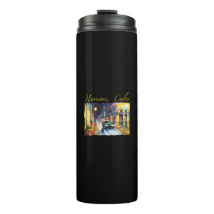 Havana Cuba - Habana Vieja Night Scene Thermal Tumbler