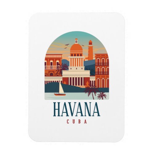 Havana Cuba Island Vintage Minimal Retro City  Magnet