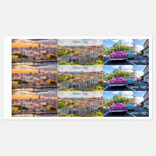 Havana CUBA Labels (Sheet)