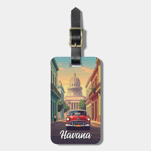 Havana Cuba Luggage Tag (Front Vertical)