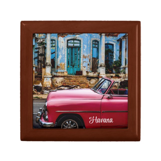Havana Cuba Red Vintage Car         Gift Box (Front)
