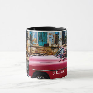 Havana Cuba Red Vintage Car        Mug