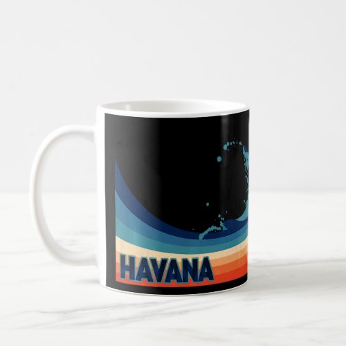 Havana Cuba Retro Surf Sailing  Fishing Vacation  Coffee Mug