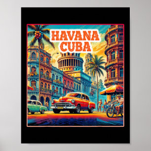 Havana Cuba Shirts Family Trip Tourist Vintage Ret Poster