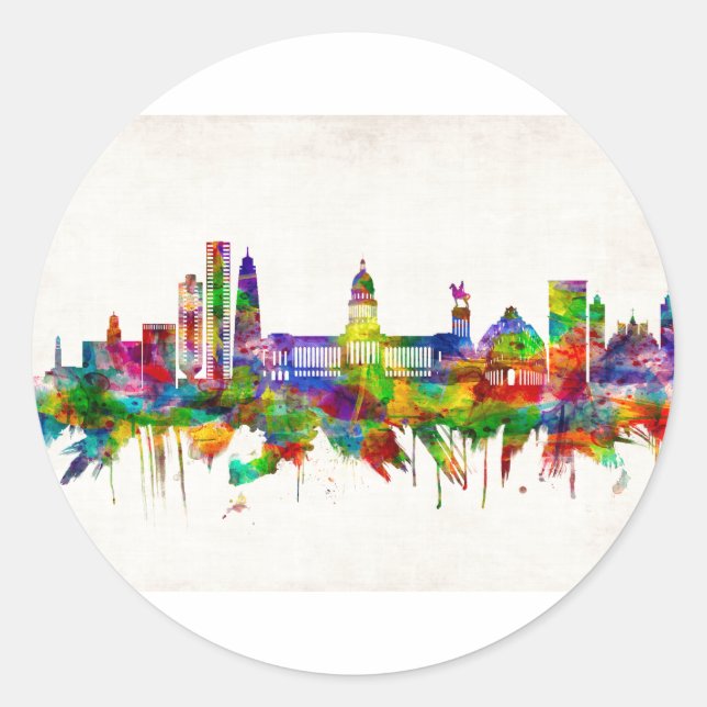Havana Cuba Skyline Classic Round Sticker (Front)