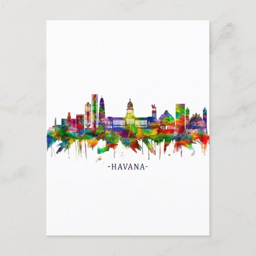 Havana Cuba Skyline Holiday Postcard