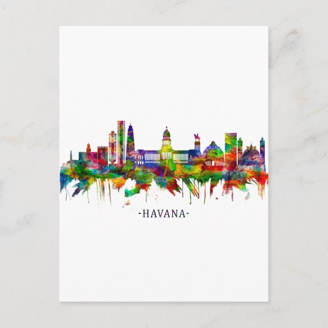 Havana Cuba Skyline Holiday Postcard (Front)