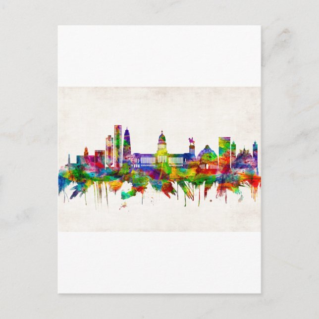 Havana Cuba Skyline Invitation Postcard (Front)
