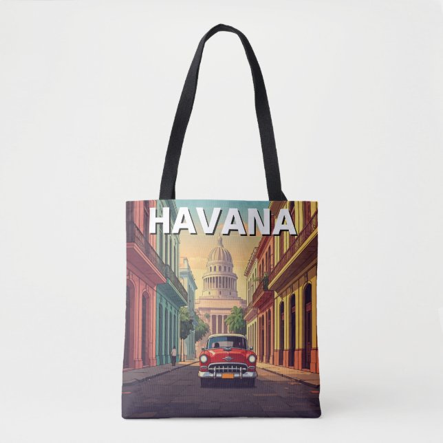 Havana Cuba Tote Bag (Front)