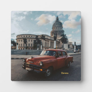 Havana Cuba Vintage Classic Car Plaque