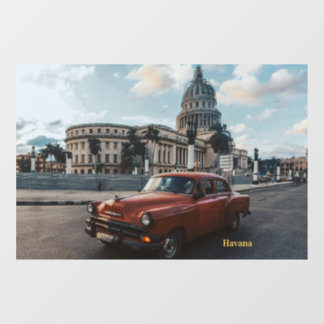 Havana Cuba Vintage Classic Car Window Cling