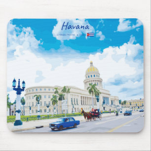 Havana, Cuba - Vintage Classic Soul Mouse Pad
