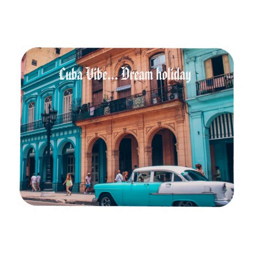 Havana Cuba Vintage Colorful  Car Cuba vibe Magnet