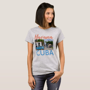 Havana Cuba Vintage Taxi Street Photo, women's T-Shirt
