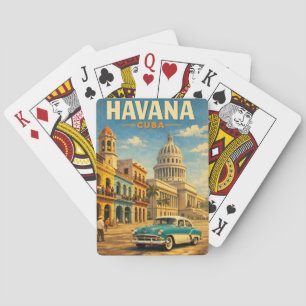 Havana Cuba Vintage Travel Art Poker Cards
