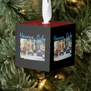 Havana Habana Viejo Cuba Cube Ornament