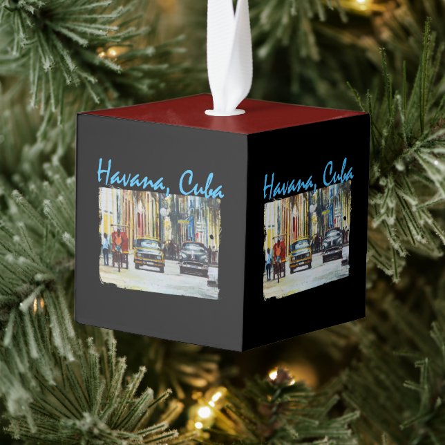 Havana Habana Viejo Cuba Cube Ornament (Tree)