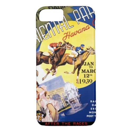 Havana Horse Racing Vintage Travel Poster iPhone 87 Case