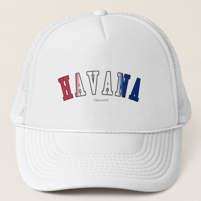 Havana in Cuba National Flag Colors Hat