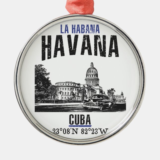 Havana Metal Ornament (Front)