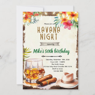Havana night party invitation
