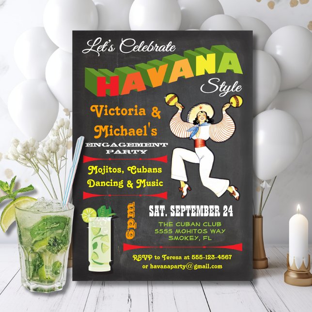 Havana nights Cuban Poster Invitation (Creator Uploaded)