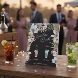 Havana Nights Cuban Signature Drinks Pedestal Sign