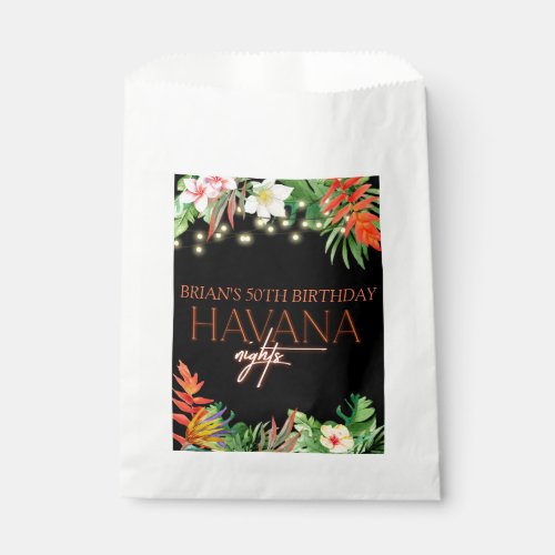 Havana Nights Havana Nights Party Tropical  Favor Bag