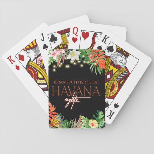 Havana Nights Havana Nights Party Tropical  Playing Cards