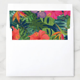 Havana Nights Navy Tropical Floral Envelope Liner