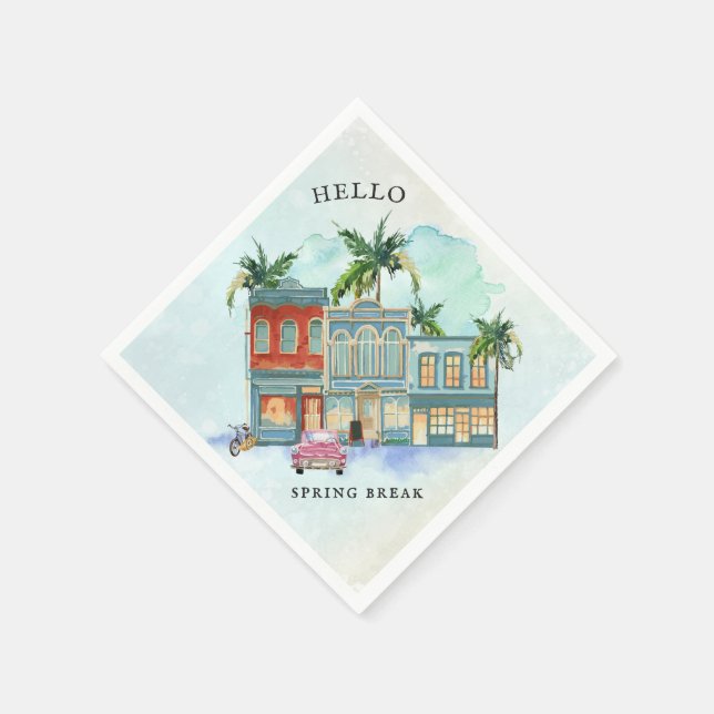 Havana Nights | Spring Break Party Napkins (Corner)