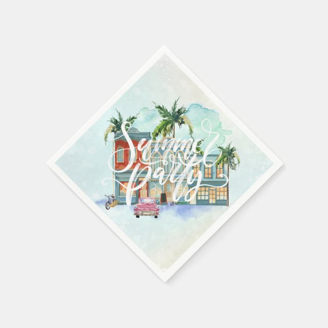 Havana Nights | Summer Party Napkins (Corner)