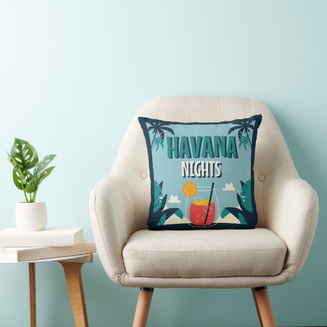 "Havana Nights" Throw Pillow (Chair)