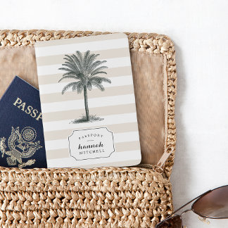 Havana Palm Personalized Passport Holder