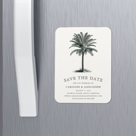 Havana Palm Save The Date Magnet