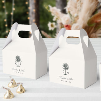 Havana Palm | Vintage Palm Tree Wedding Favor Boxes