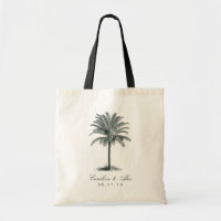 Havana Palm Wedding Favor Tote Bag