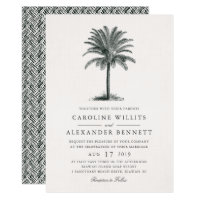 Havana Palm Wedding Invitation