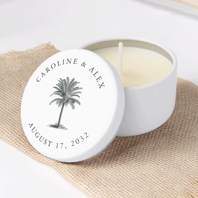 Havana Palm Wedding Mini Candle Favors (Creator Uploaded)