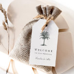 Havana Palm Wedding Welcome Gift Tags<br><div class="desc">Attach these island chic gift tags to your wedding welcome bags. Designed to coordinate with our Havana Palm wedding invitation collection,  tags feature "welcome to our wedding" and your names in elegant charcoal gray lettering,  topped by a vintage etched style palm tree illustration for a chic beach look.</div>